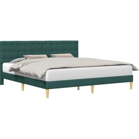 Maison Exclusive - Struttura del letto Verde Scuro 180 x 200 cm Tessuto