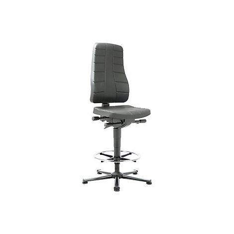 Silla giratoria de trabajo All-in-One  con tacos y estribo (1/5)
