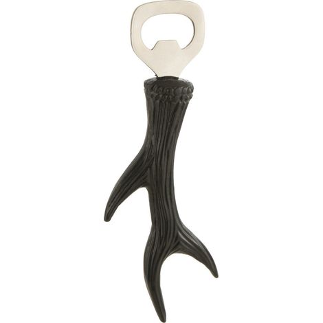 Apribottiglie a Corna 17.5x2x6 cm Nero