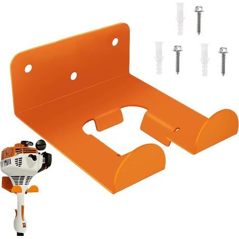 Soporte para herramientas de jardín, organizador de garaje, almacenamiento con espacio ajustable, revestimiento resistente a la corrosión, excelente para accesorios de cortacésped, cortasetos, garaje, (1/5)