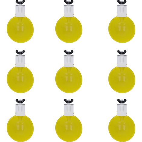 Lot de 9 abreuvoirs jaunes pour poules, bols automatiques à eau pour volaille, distributeur d'eau pour poulet, canard, oie, caille.