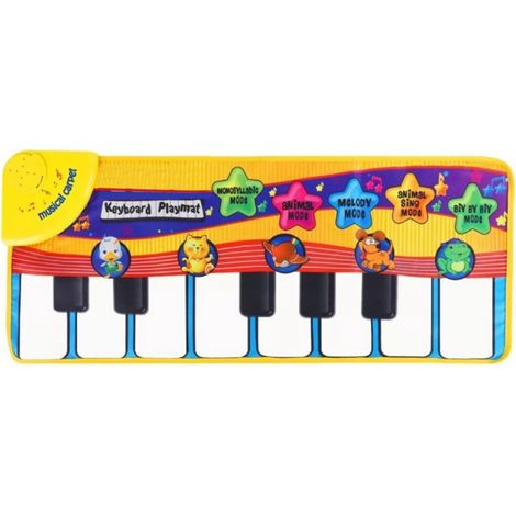 Tapis musical bébé, piano au sol enfant, tapis clavier animaux, couverture tactile jouet éveil, matelas jeu éducatif (1/5)