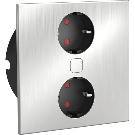 HPF elektrische Steckdose mit Schutzkontaktstecker, Schuko Anschluss in Edelstahl (1/5)