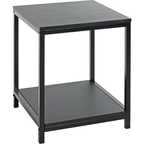 Table d'appoint, MDF Noir, métal, Petite Table Basse - Dimensions : L 40 x H 50 x P 40 cm Style : Moderne (1/5)