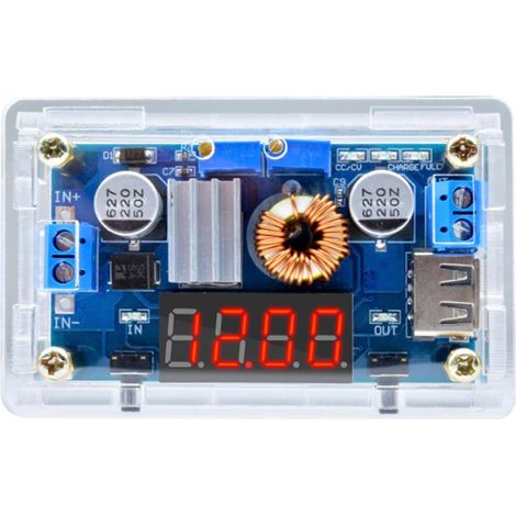 Module d'alimentation abaisseur réglable, XL4015 5 A 75 W Régulateur de tension continu à courant continu pour projets d'alimentation à faire soi-même (1/5)