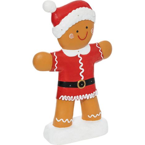 Fééric Lights And Christmas – Décoration d'intérieur pain d'épice H100cm 9 LED blanc chaud à piles – Ambiance festive chaleureuse – Pour usage intérieur uniquement (1/3)