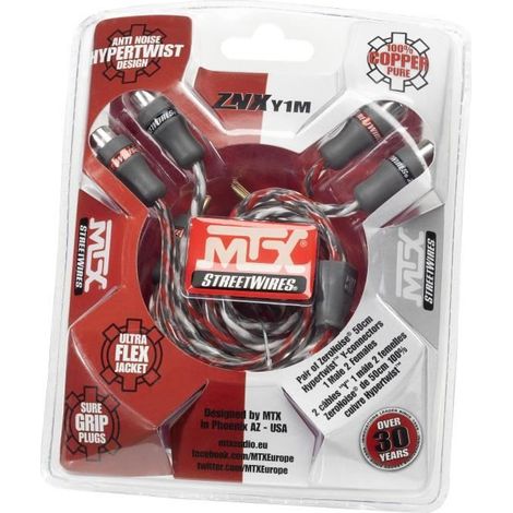 MTX RCA "Y" Kabel StreetWires ZNXY1M 1 männlich 2 weiblich 50 cm 100% Kupfer ZeroNoise