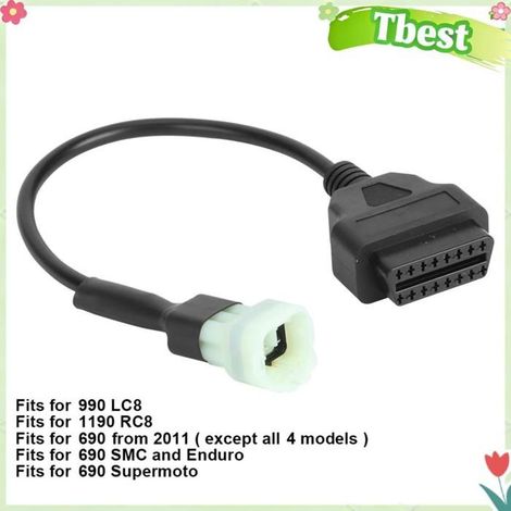 Tbest Câble adaptateur OBD Câble Adaptateur 6 Broches vers 16 Broches, Diagnostic et Détecteur de Défauts Moteur auto diagnostic (1/5)