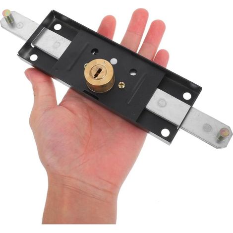 Adaptable Metal Curtain Lock for Garage Doors, Robust Locking Kit with Security Key, Elegant and Easy-to-Use Design for Roller Door Protection (1/5)