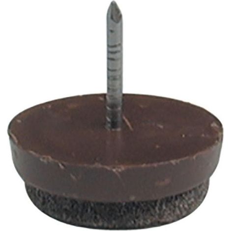HERRAJES ALK quitarruido fieltro con clavo marron diam.17mm (caja 200) (1/2)