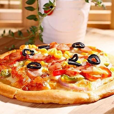Poêle à pizza en aluminium,avec écran de 6"-Avec plaque arrière,la passoire à pizza ronde est fabriquée en matériau de haute (1/4)