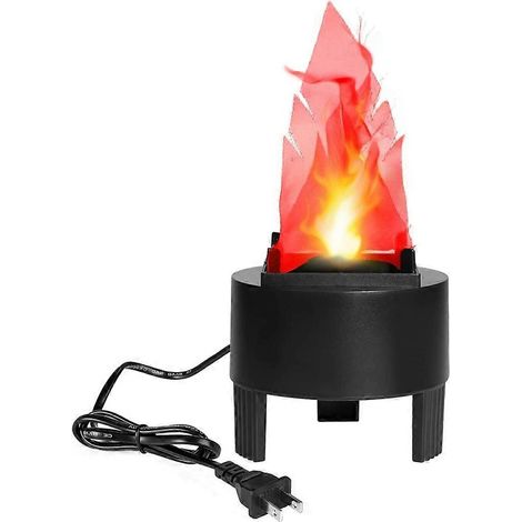 3D-Feuerlampe, elektrische Tischlampe mit künstlicher Flamme, die ein Lagerfeuer simuliert, ideal zur Dekoration von Bars, Festivals und Partys (USA) (1/5)