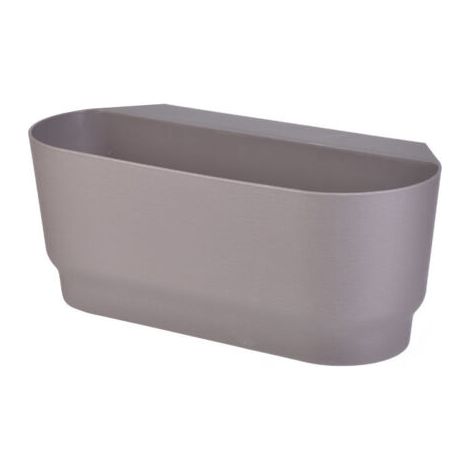 Jardinière suspendue en plastique gris pour balcon, grande taille, idéale pour la décoration extérieure et le jardinage domestique, 1 pièce (1/5)