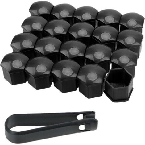Cache-écrous De Roue - Diamètre Intérieur 19 mm - Pour Écrous 17 mm - Universel Voiture - Lot De 20 (1/4)