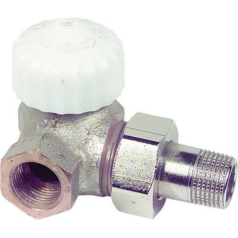 Soupape thermostatique Heimeier V-exact bronze nickele R 3/8" forme en angle droit" (1/3)