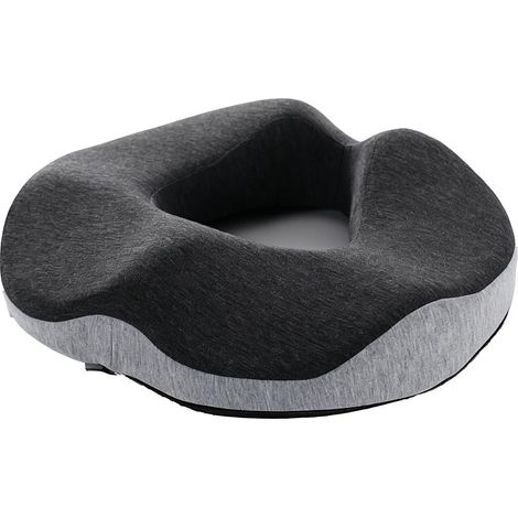 Coussin d'assise ergonomique en forme de donut en mousse à mémoire de forme pour soulager les hémorroïdes, convient pour chaises de bureau, voitures et fauteuils roulants, grossesse (1/5)