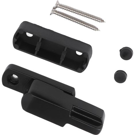 Verrou de fenêtre coulissante en alliage d'aluminium, type T, sécurité enfant, noir. (1/5)