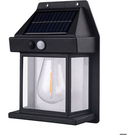 Applique Murale Solaire Exterieur, Couleur Noir (1/4)