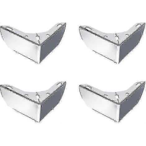 Pieds de canapé de rechange en métal argenté, compatibles avec tables basses, meubles TV, repose-pieds, canapés et armoires (4 pièces, argenté) hwyC (1/5)