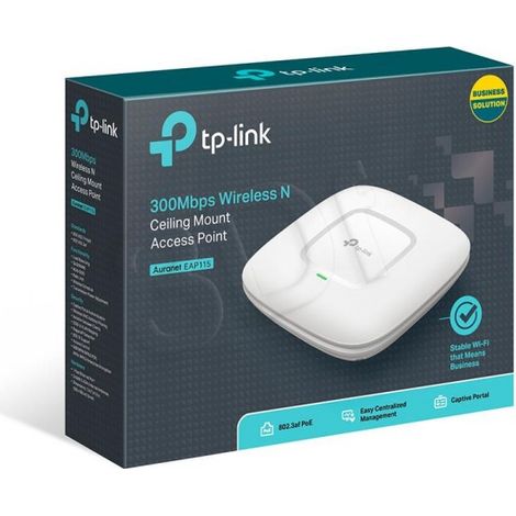 TP-Link EAP115-Wall - Access Point 300 Mb/s, WLAN 2,4 GHz an der Wand (1/3)