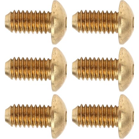 50 Vis à tête bombée hexagonale creuse M4 x 8 mm en cuivre - Lot de 50 pour assemblage et fixation