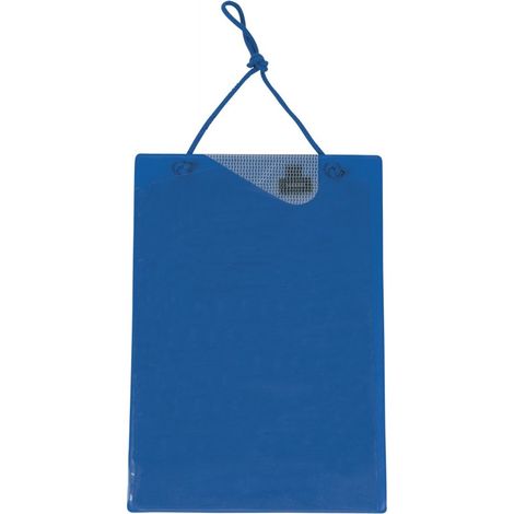Tablette de fiche de travaux A4 avec sacoche pour clés Bleue (1/5)