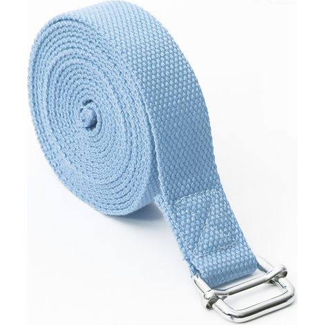 Sangle De Yoga - Coton Polyester Avec Boucle Métallique Coulissante - Pour Stretching Pilates Rééducation - 1 Pièce (1/5)