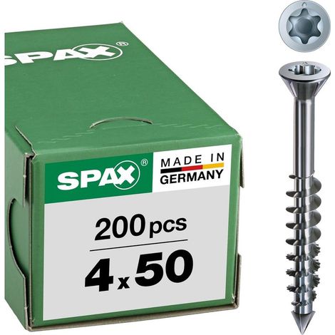 200 - Viti a testa svasata - T-STAR plus - Acciaio zincato - Per legno e pannelli 4,0x50mm Grigio (1/3)