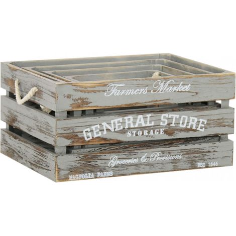 Set Di 4 Cassette In Legno Patricia (1/2)