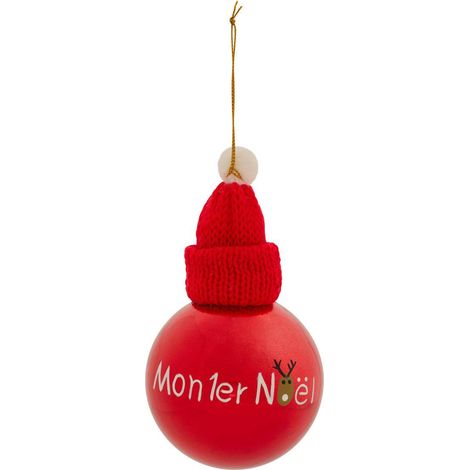 Il mio primo cappello di natale d.8cm rosso - Atmosphera créateur d'intérieur
