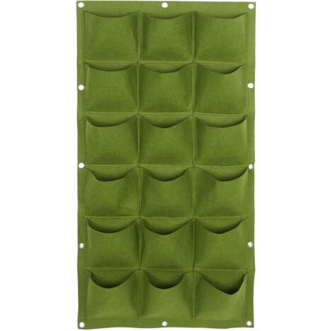 Felt Grow Bags For Green Plants 18 Pockets (1/3)