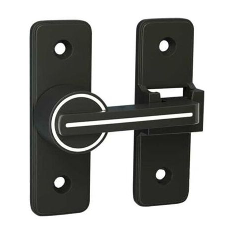 Serrure intérieure éclairée pour porte coulissante (180°), loquet à crochet 180° pour portes battantes, verrou antivol avec boucle de verrouillage