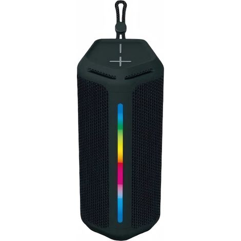 Enceinte Bluetooth, cadeau de Noël idéal pour tous les âges : portable, sans fil, étanche IPx5, noire. (1/5)