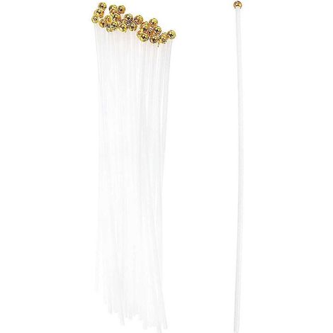 100 mâts de drapeau en plastique naturel pour drapeaux à agiter à la main, pièces de rechange-38.00X1.00X1.00CM (1/2)