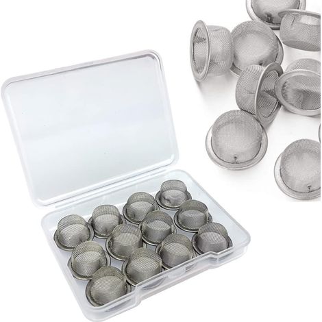 12 Pièces Écran, Acier Inoxydable, 0,5 Pouces, Maille Métal, Bol, Cadeau