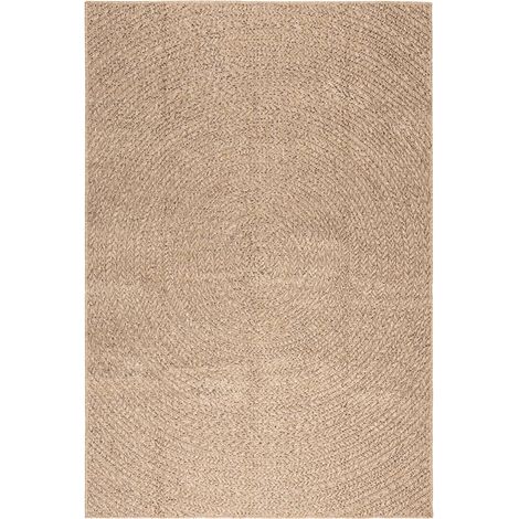 Teppich 140x200 cm Jute-Optik Innen und Außen vidaXL