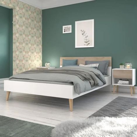 Parisot Hardy Doppelbett weiß 140 x 190 cm