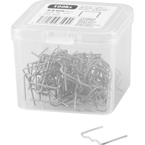 Klammer Strend Pro, für Kunststoffschweißpistole, flache Welle, 0,8 mm, Packung 100 Stk. (1/2)