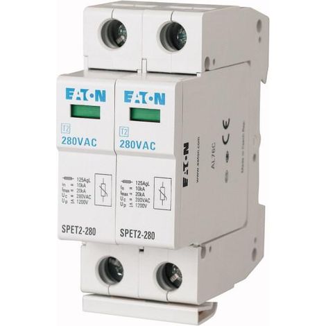 Parafoudres complets 2p 280VAC 4,5kA 000168742 EATON SPET2-280/2
