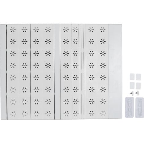 étagère rangement-Étagère de Rangement pour Placard Tension Extensible Sans Fixation - 9 Pièces en Acier et ABS, 42cm x Capacité 20kg - Organisateur d'Étage de Cabinet pour Armoire et Salle de Bain (1/5)