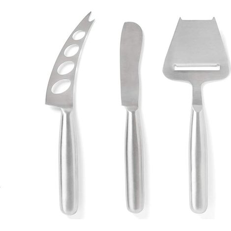 Ensemble de 3 couteaux à fromage, 23,8 x 7,5 x 1,7 cm, en métal (1/3)