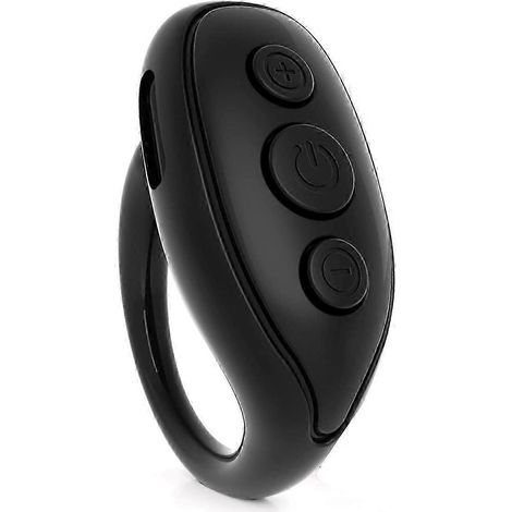 Télécommande Bluetooth pour tourner les pages, déclencheur photo pour téléphone portable et prise de selfies, télécommande bague connectée pour iPhone et iPad - Noir kns (1/5)