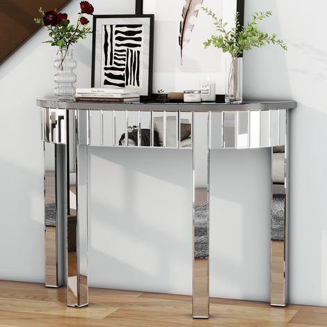 100cm Glass Top Console Table (1/5)