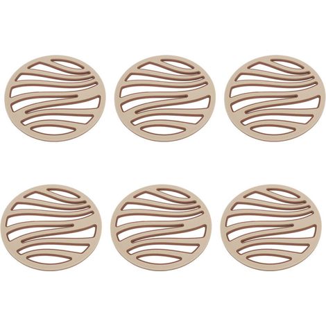6 sottopentola eleganti, isolati e resistenti al calore, tovagliette antiscivolo in silicone PP antiscottatura per casa, bar, ristoranti, DUBUNS (1/4)