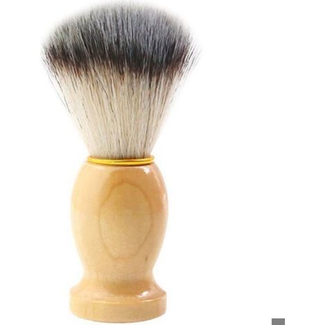 Blaireau - Poils Naturels De Blaireau - Pour Application De Mousse À Raser Et Rasage Traditionnel - Blanc - 1 Pièce (1/3)
