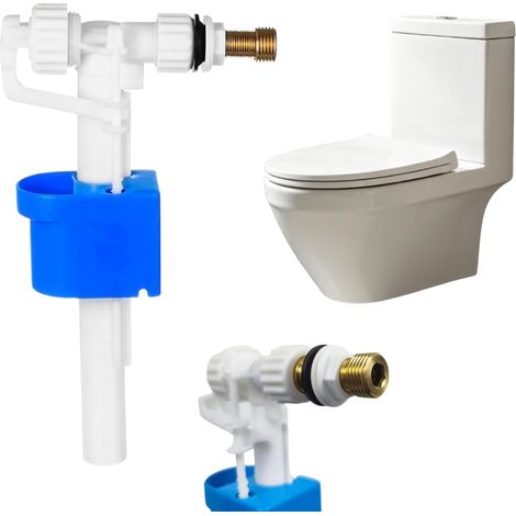 Vanne de Remplissage Universelle,Robinet Flotteur,Robinet de remplissage universel G1/2,Mecanisme Robinet Chasse D'eau WC Réglable pour Plastique et Réservoir en Céramique Quantité d'eau Réglable (1/5)
