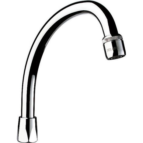 Delabie F1/2" collo d'oca girevole bocca universale 150mm cromo