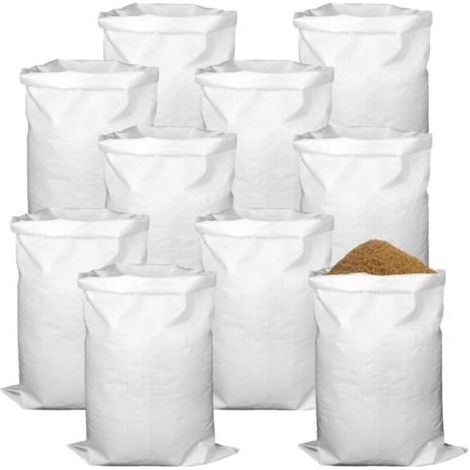 Sac Gravat, 10 Pièces Sac a Gravats, 55x95 cm Sac à Gravats, Sac Gravats Chantier, Sac Gravats Convient pour le Gravier de Construction les Déchets Végétaux les Feuilles les Sacs de Céréales (1/5)