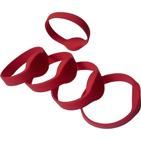 Bracelets RFID EM4100 125kHz Lecture Seule Silicone, Contrôle Accès, Lot 5 (1/5)