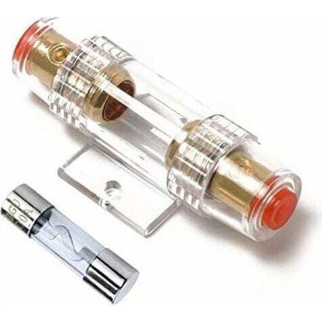 AGU Fuse Holder, 4-8 Gauge AWG, Inline, with a 100A AGU Fuse for Car Audio/Alarm/Amplifiers/Compressors MUMU (1/4)